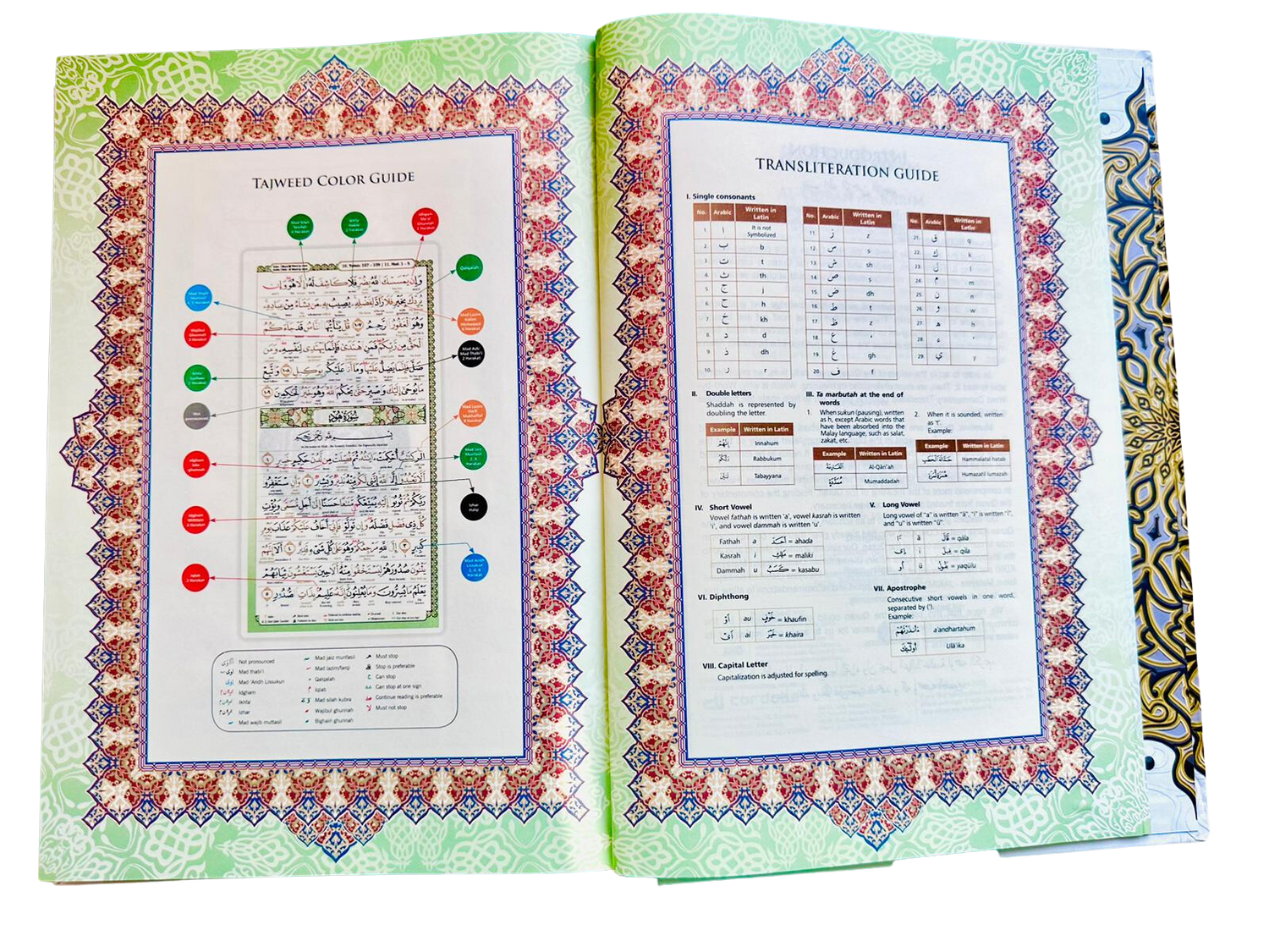 Maqdis Al Quran Al Kareem Word-by-Word Translation Colour Coded Tajweed White