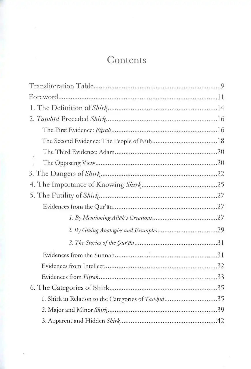 An Explanation of Muhammad ibn Abd al-Wahhab's Kash al-Shubuhat : A Critical Study of Shirk