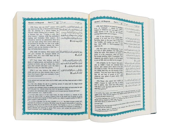 The Noble Quran Translation of the Meaning in the English language in Random Colour